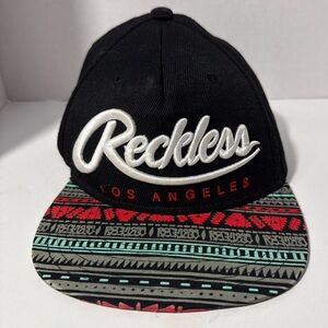 Young & Reckless Black and Patterned Snapback Hat